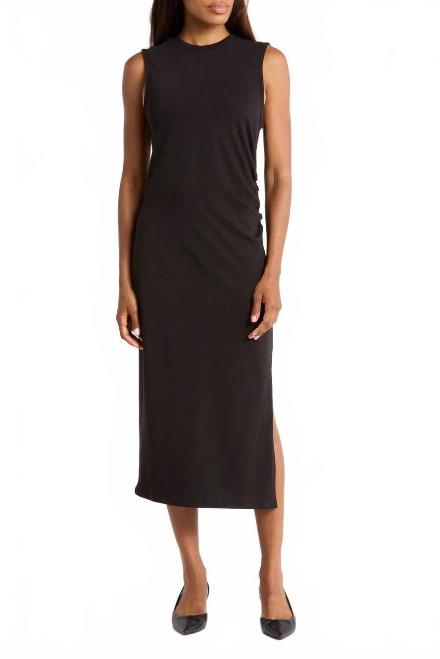 NEW FRAME sleeveless tee shirt dress in black